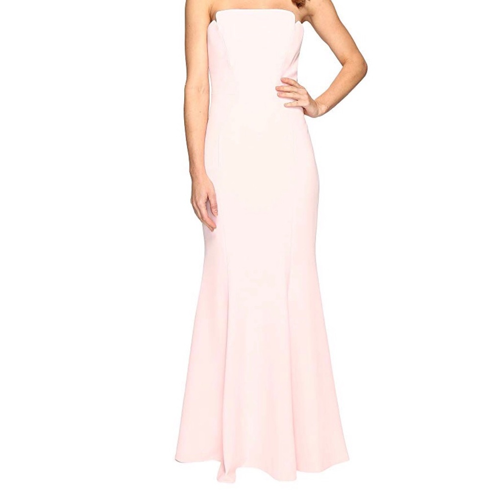 Jill Jill Stuart Deco Neckline Strapless Gown